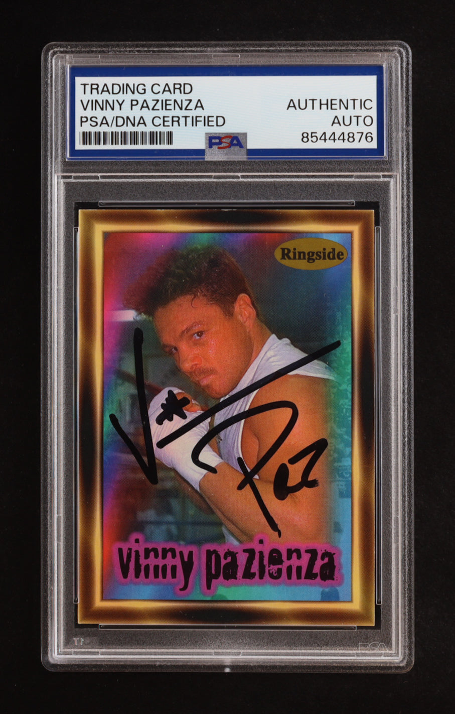 Vinny Pazienza Signed 1996 Ringside #24 (PSA | Auto Grade PSA Authentic) Autograph Graded PSA Authentic