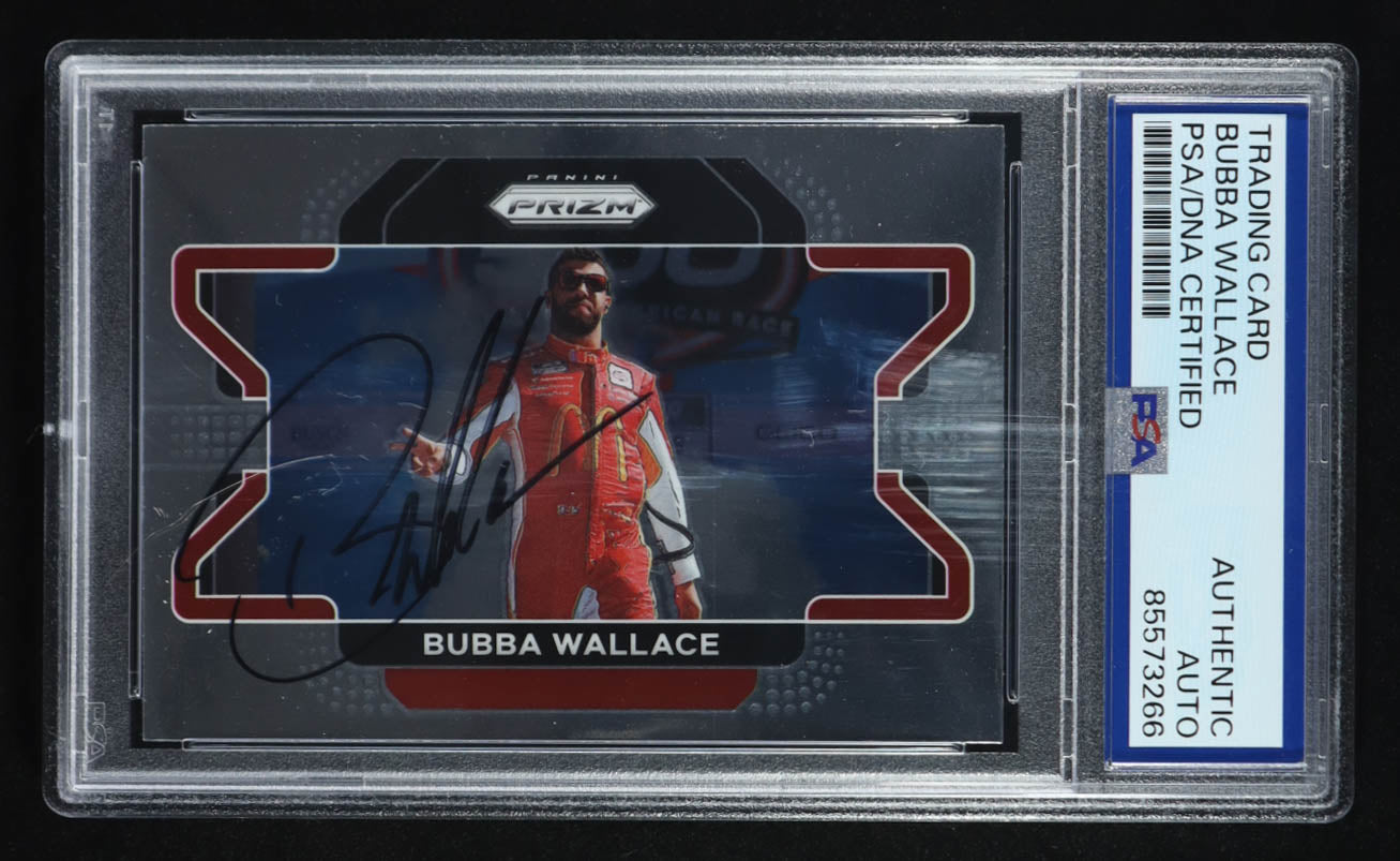 Bubba Wallace Signed 2022 Panini Prizm #100 (PSA)
