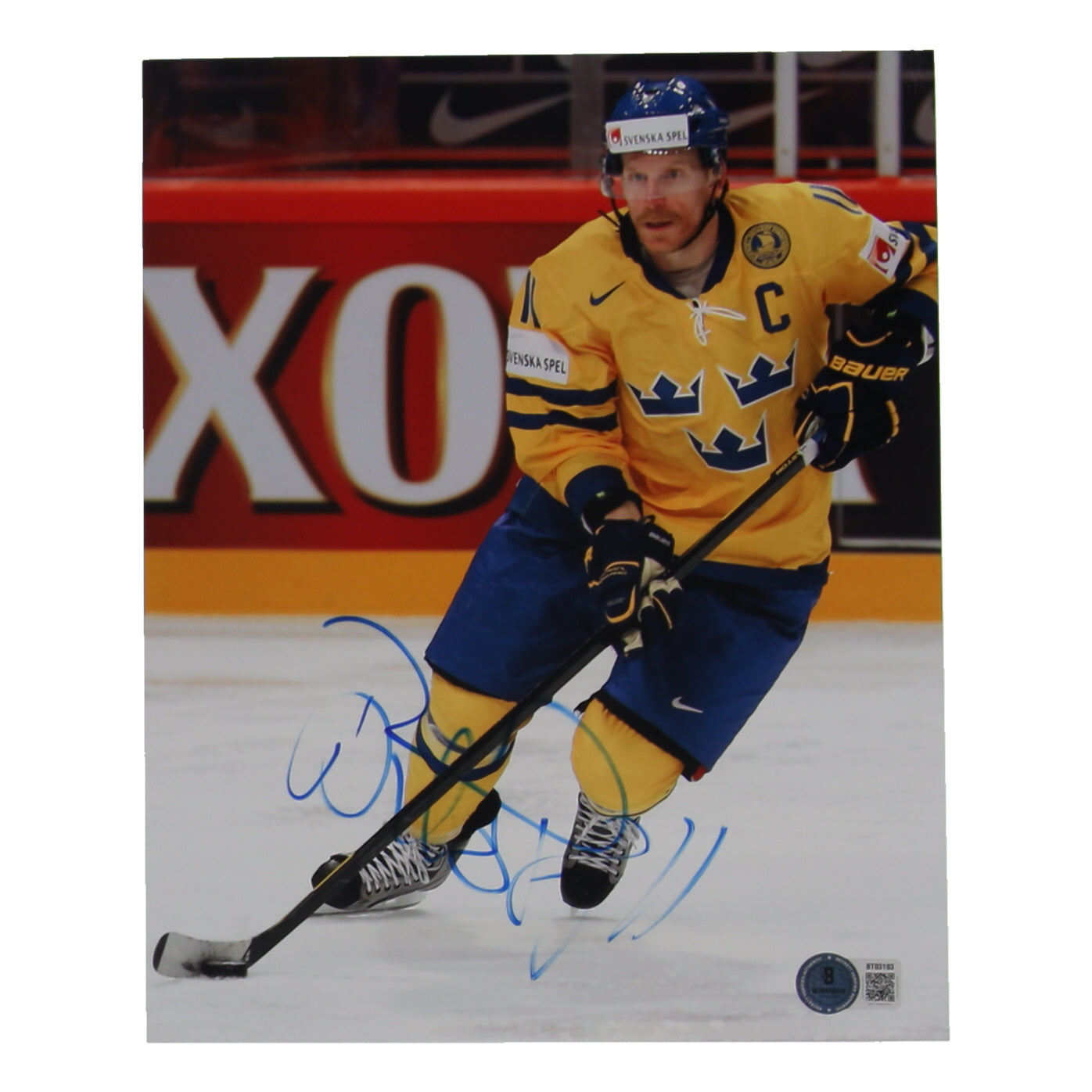Daniel Alfredsson Signed Team Sweden 8x10 Photo (Beckett)