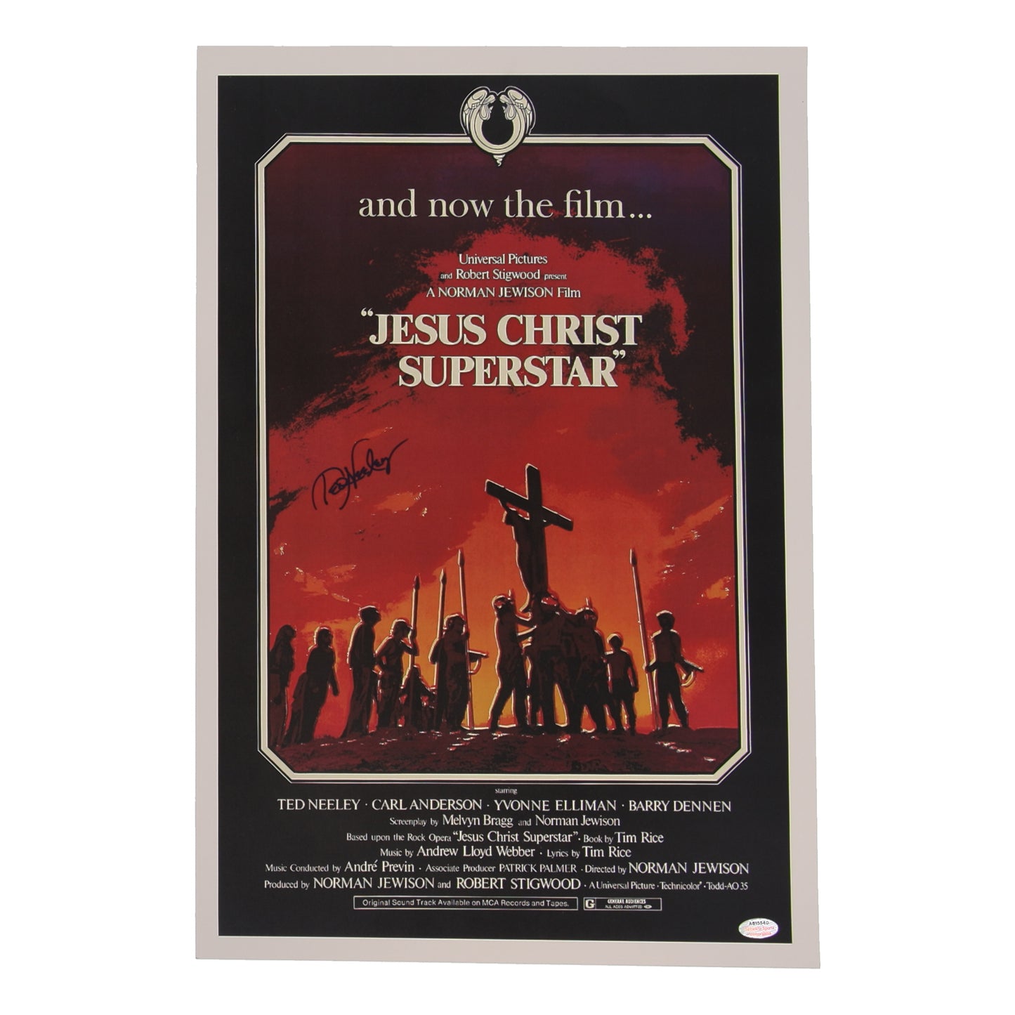 Ted Neeley Signed "Jesus Christ Superstar" 12x18 Movie Poster Photo (Schwartz) - Jesus Christ