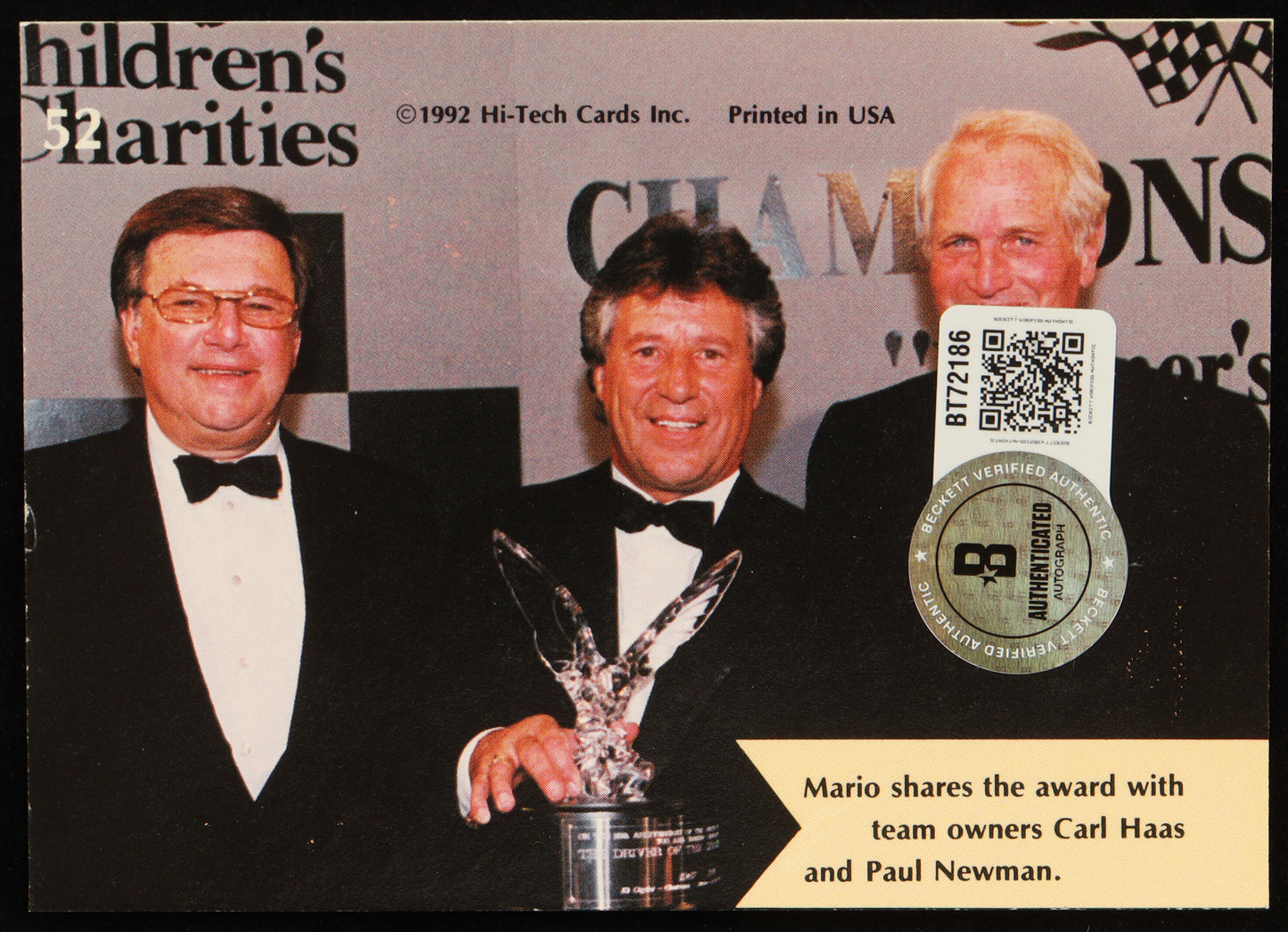 Mario Andretti Signed LE Hi-Tech Driver of the Quarter Century #52 With Display Tin & (52) Card Set (Beckett)