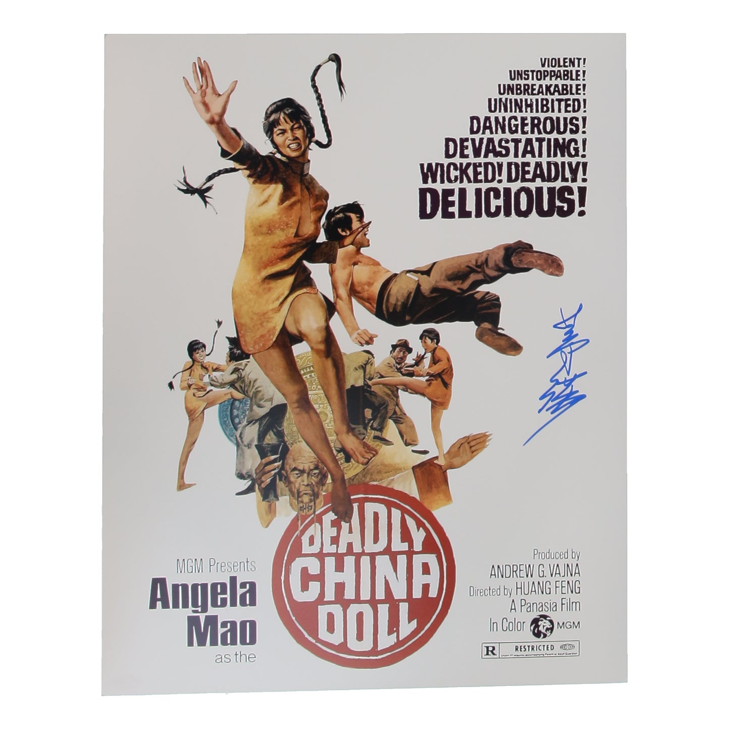 Angela Mao Ying Signed (ACOA) "Deadly China Doll" 16x20 Photo