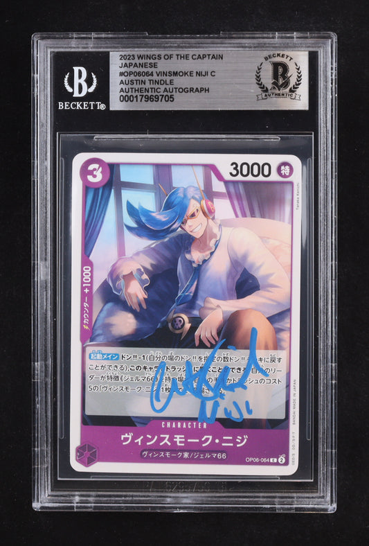 Austin Tindle Signed 2023 Wings of the Captain Japanese / Vinsmoke Niji C #OP06064 (BGS) - One Piece
