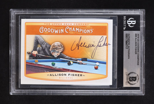 Allison Fisher Signed 2019 UD Goodwin Champions #68 (BGS)