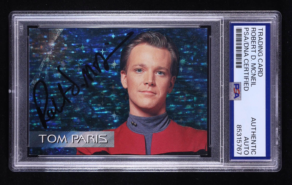 Robert McNeill Signed Tom Paris 1995 Skybox Star Trek Voyager #S4 (PSA) Autograph Graded PSA Authentic
