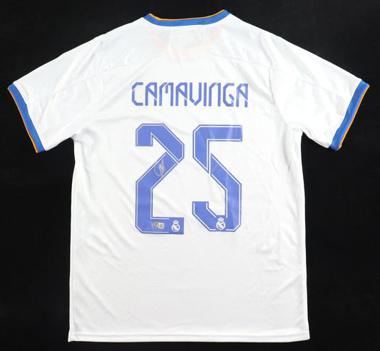 Eduardo Camavinga Signed (Beckett) Real Madrid Adidas Authentic Jersey - Beckett Witnessed