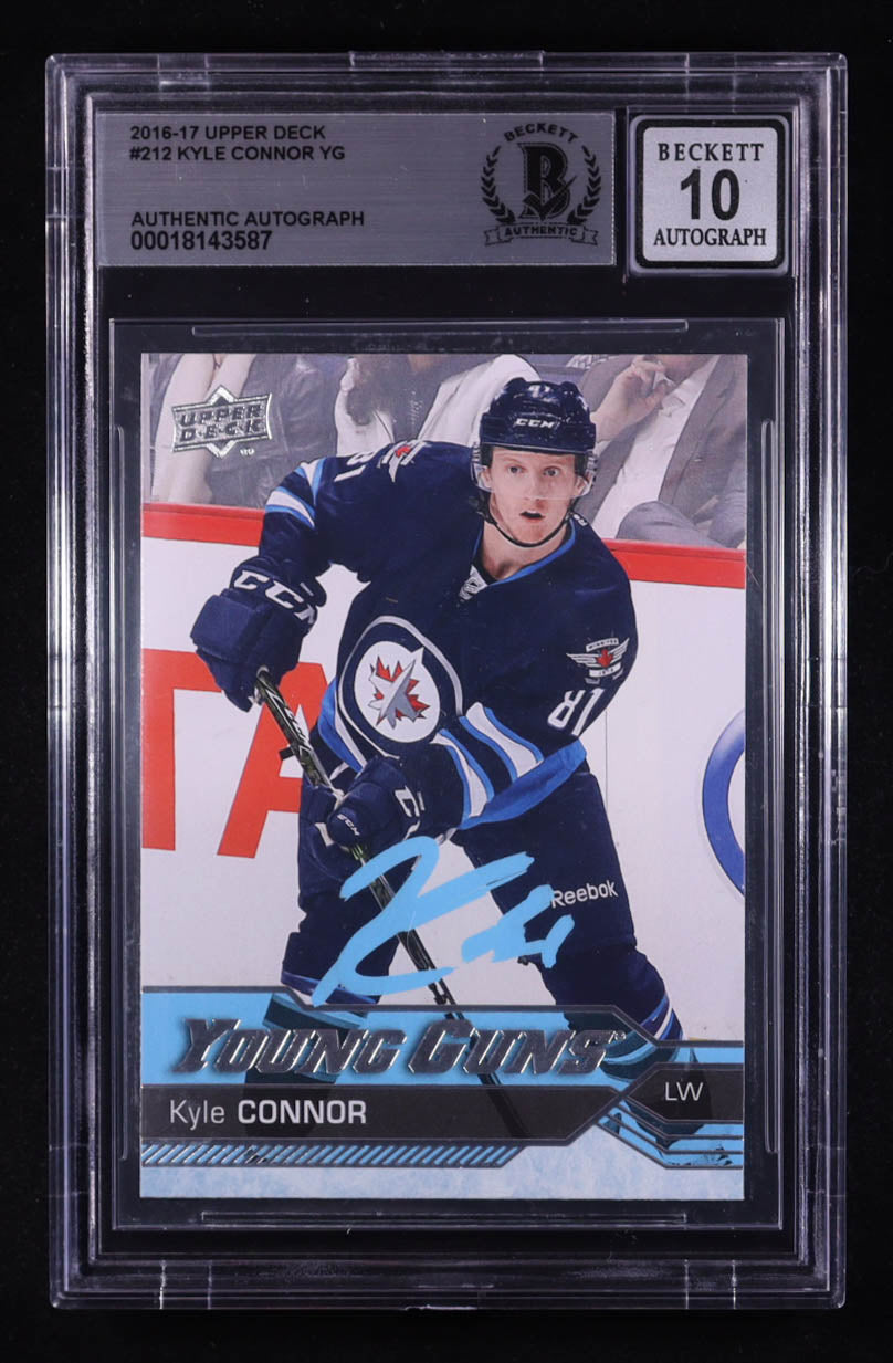 Kyle Connor Signed 2016-17 Upper Deck #212 YG RC (BGS | Auto 10) Rookie Card