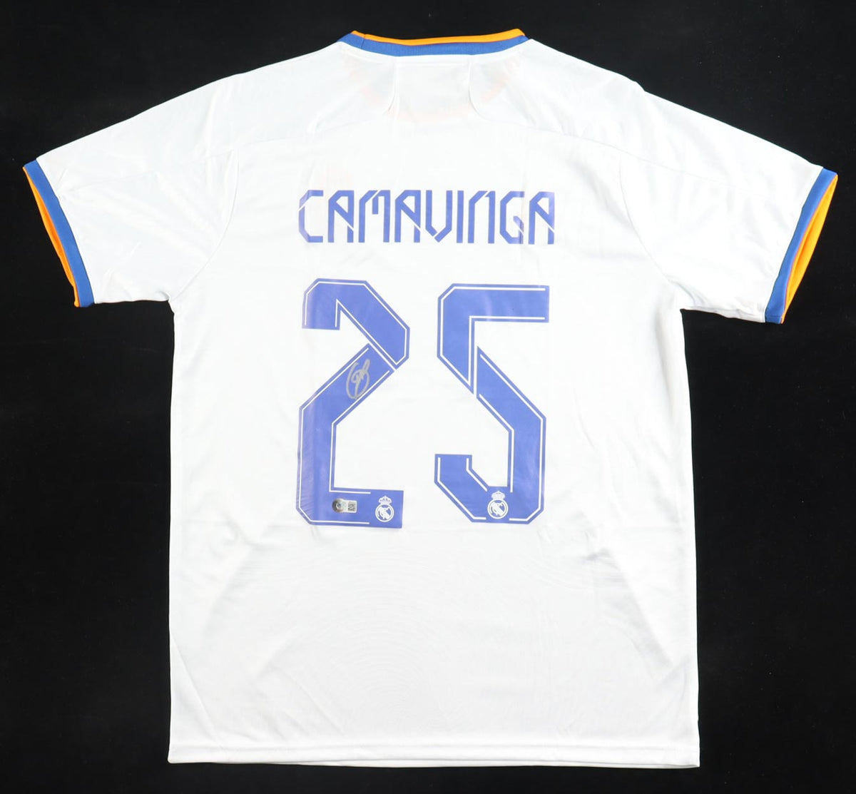 Eduardo Camavinga Signed (Beckett) Real Madrid Adidas Authentic Jersey - Beckett Witnessed