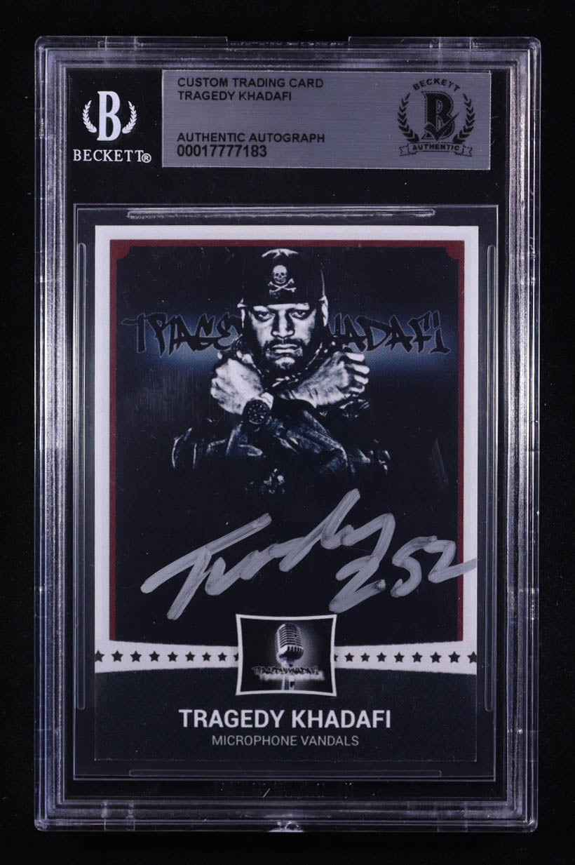 Tragedy Khadafi Signed Custom Trading Card (BGS)