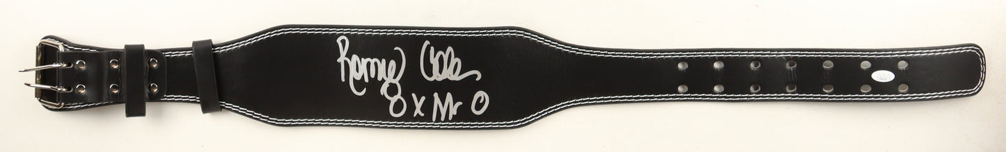 Ronnie Coleman Signed Belt Inscribed "8x Mr. O" (JSA)