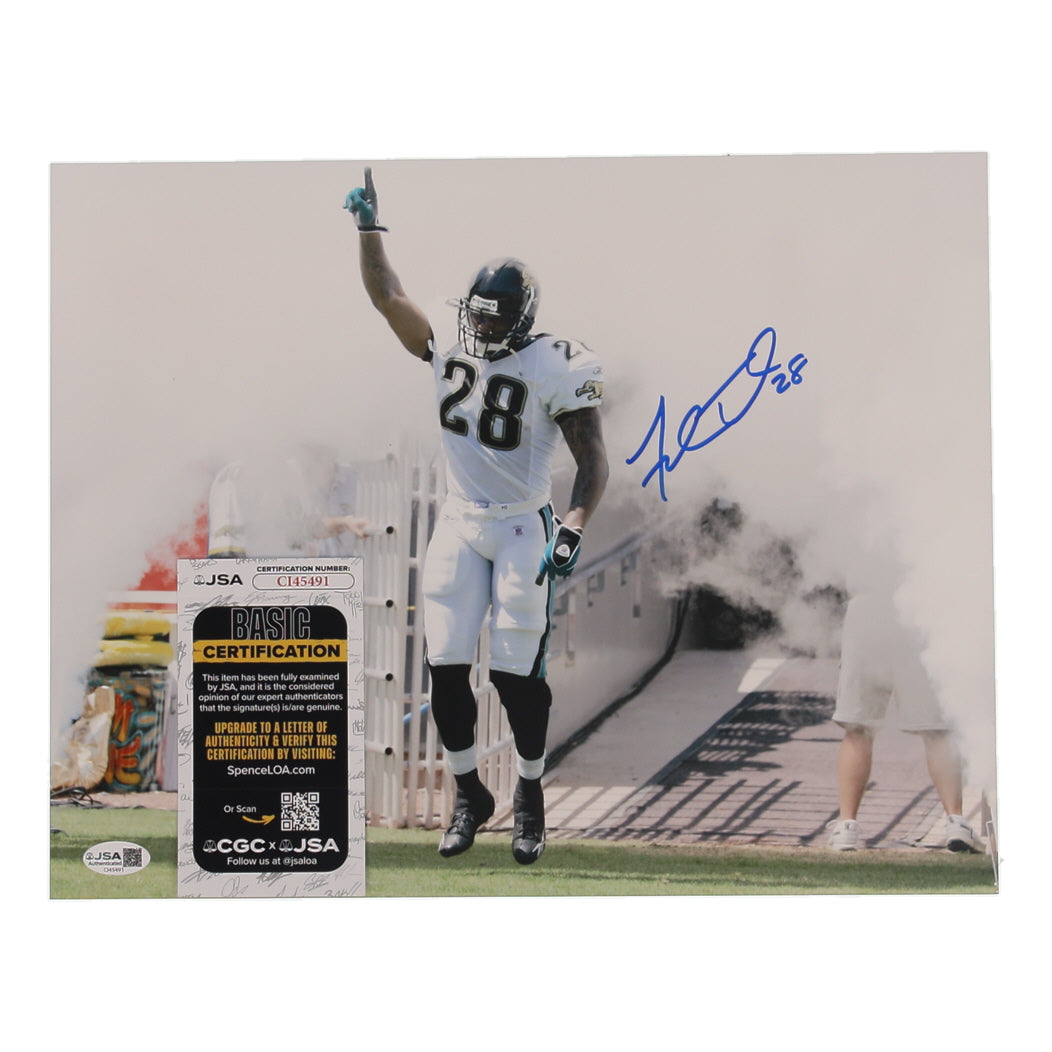 Fred Taylor Signed Jaguars 11x14 Photo (JSA) - Jacksonville Jaguars
