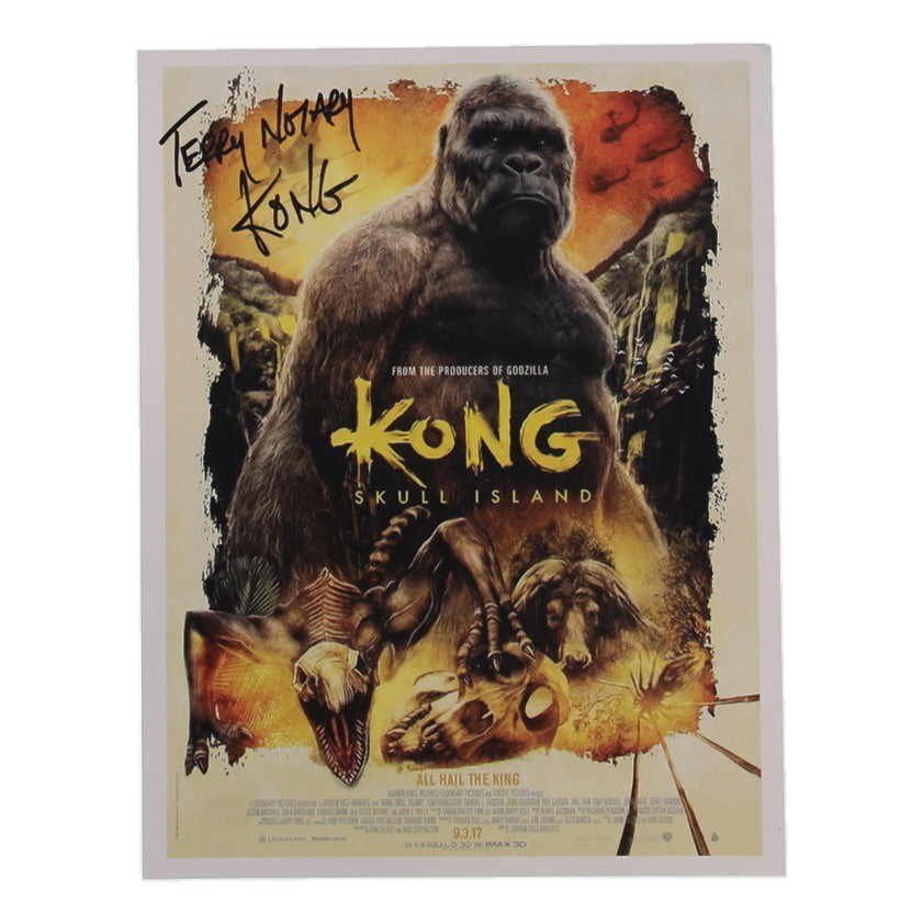 Terry Notary Signed (JSA) "Kong: Skull Island" 8.5x11 Poster Inscribed "Kong"