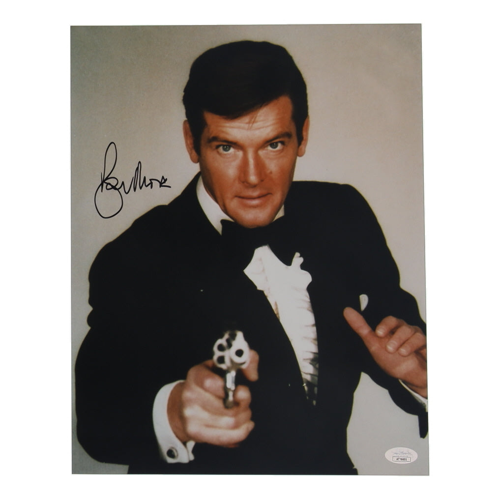 Roger Moore Signed (JSA) "Live and Let Die" 11x14 Photo - James Bond "007"