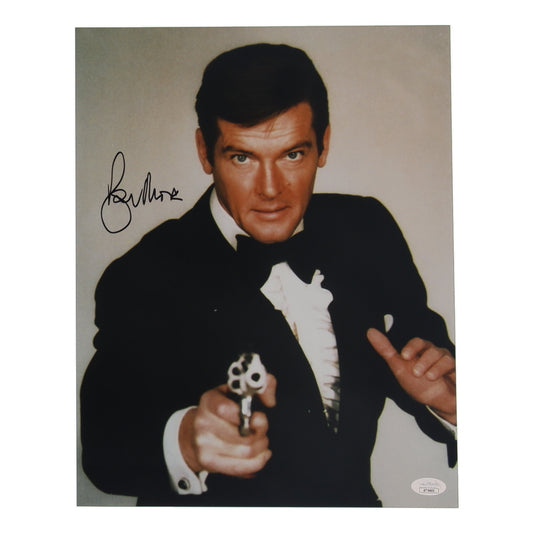 Roger Moore Signed (JSA) "Live and Let Die" 11x14 Photo - James Bond "007"