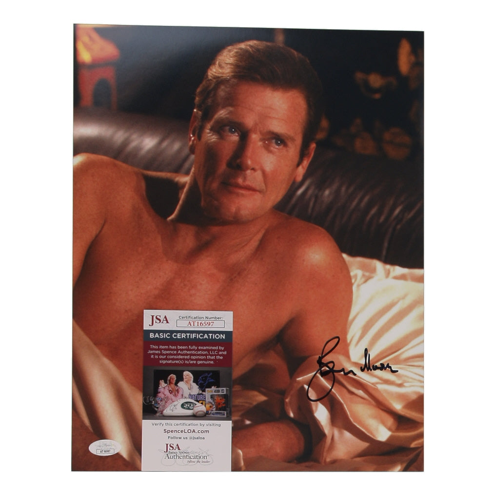 Roger Moore Signed (JSA) "A View to a Kill" 11x14 Photo - James Bond "007"