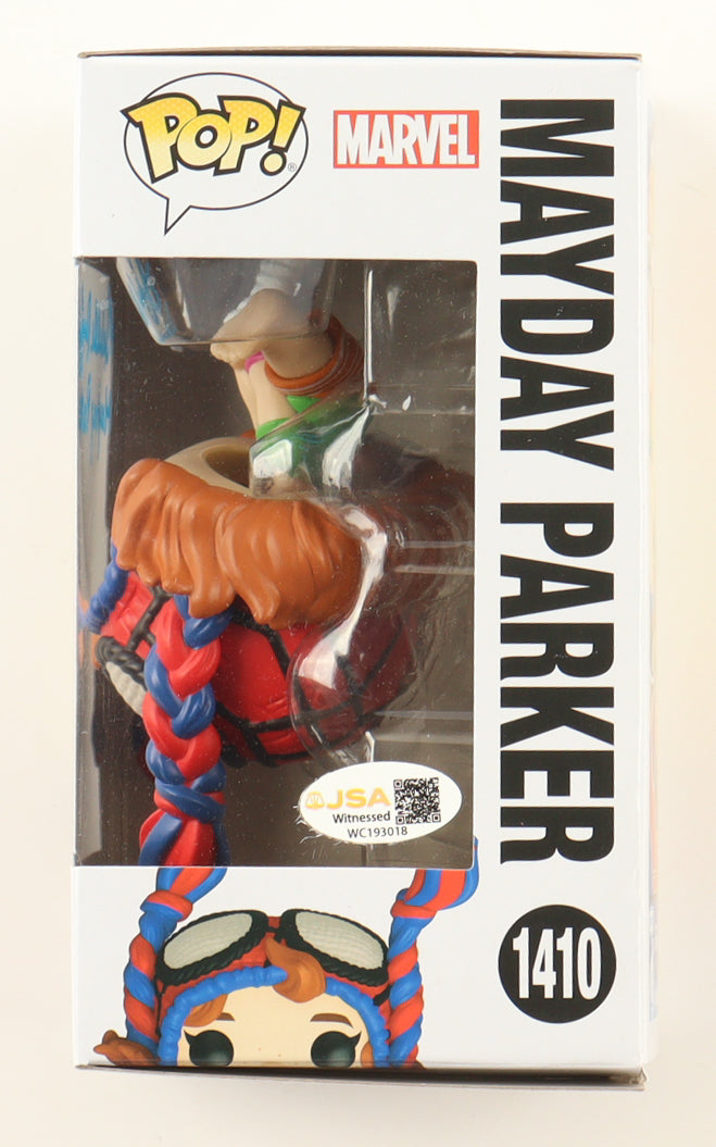 Michelle Ruff Signed (JSA) "Spider-Man: Across the Spider-Verse" #1410 Mayday Parker Funko Pop! Vinyl Figure - JSA Witnessed