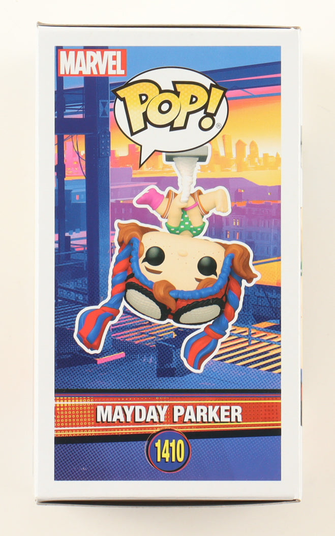 Michelle Ruff Signed (JSA) "Spider-Man: Across the Spider-Verse" #1410 Mayday Parker Funko Pop! Vinyl Figure - JSA Witnessed