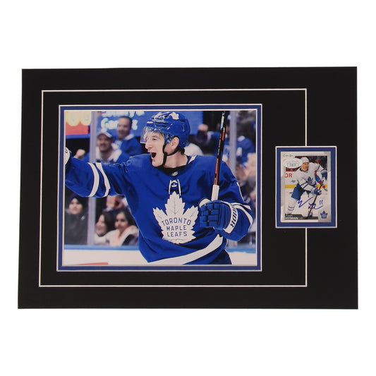 Zach Hyman Signed (JSA) 12x17 Custom Matted Sports Card Display with Photo