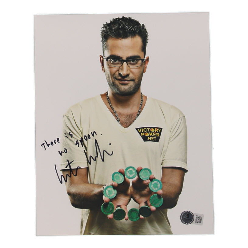 Antonio Esfandiari Signed (Beckett) 8x10 Photo Inscribed "There is no spoon" - Professional Poker Player