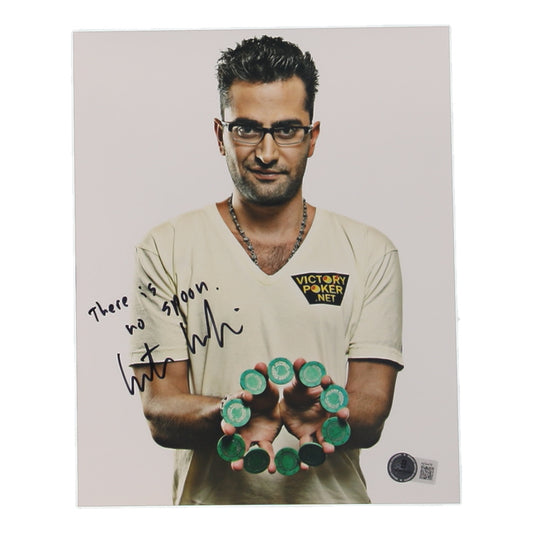 Antonio Esfandiari Signed (Beckett) 8x10 Photo Inscribed "There is no spoon" - Professional Poker Player
