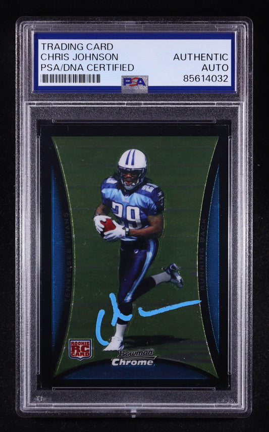 Chris Johnson Signed 2008 Bowman Chrome #BC76 RC (PSA) Rookie Card