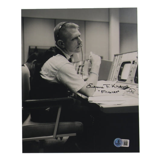 Eugene F. "Gene" Kranz Signed 8x10 Photo (Beckett) - Nasa Flight Director - Apollo 11 & 13
