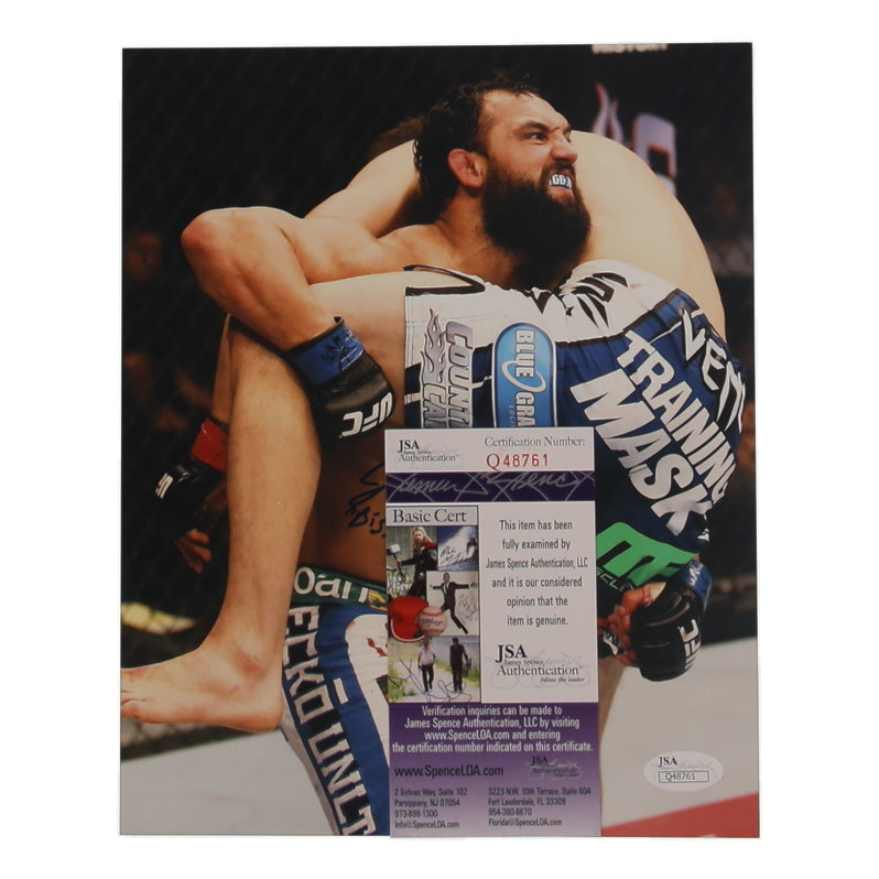 Johny Hendricks Signed (JSA) UFC 8x10 Photo Inscribed "Bigg Rigg"