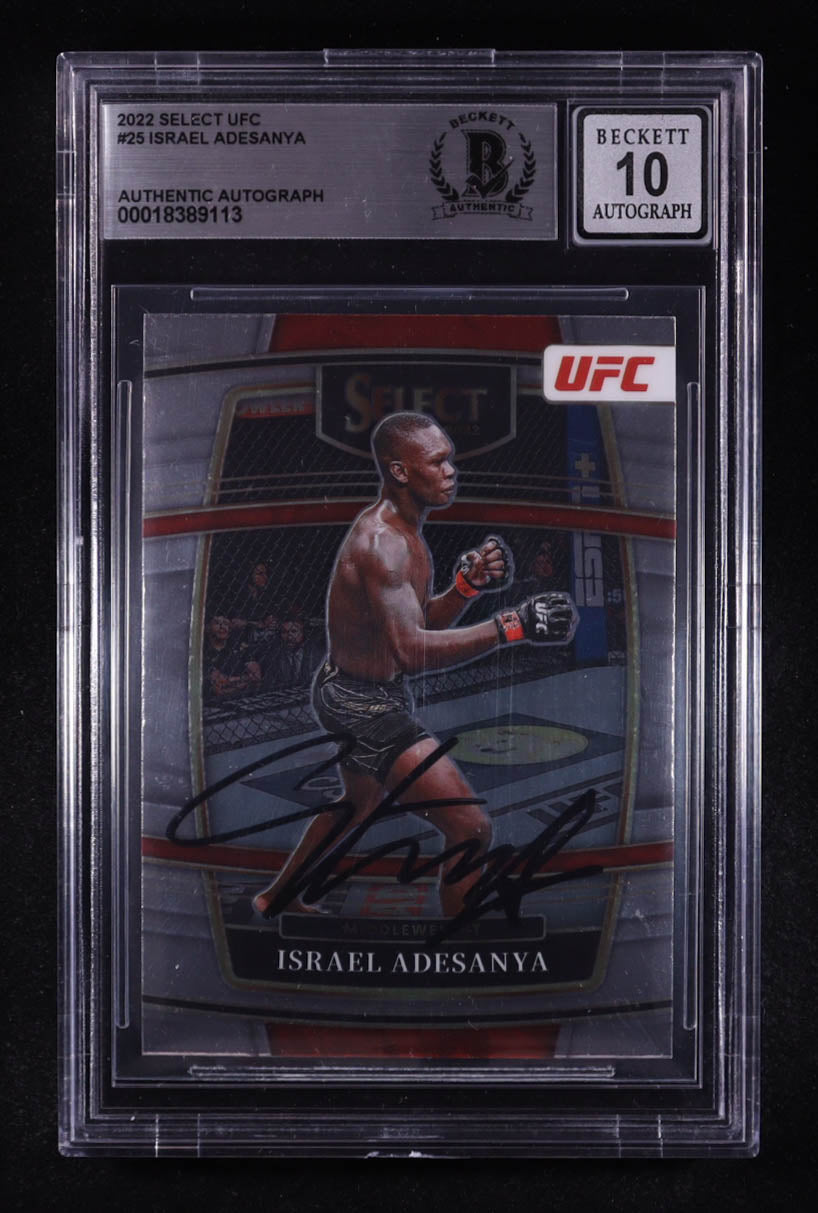 Israel Adesanya Signed 2022 Panini Select UFC #25 (BGS | Autograph Graded BGS 10) Autograph Graded BGS 10