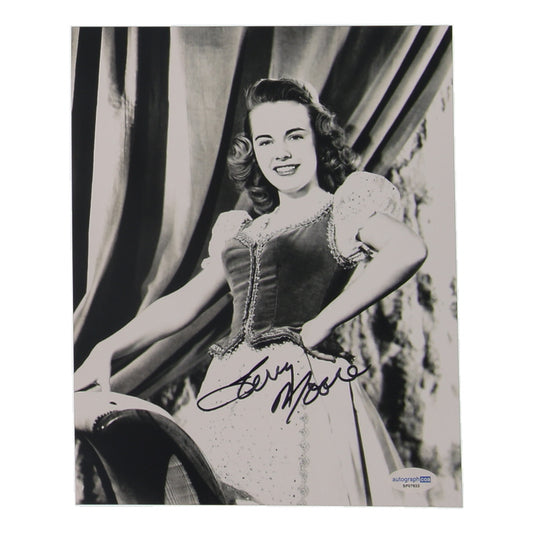 Terry Moore Signed 8x10 Photo (ACOA)