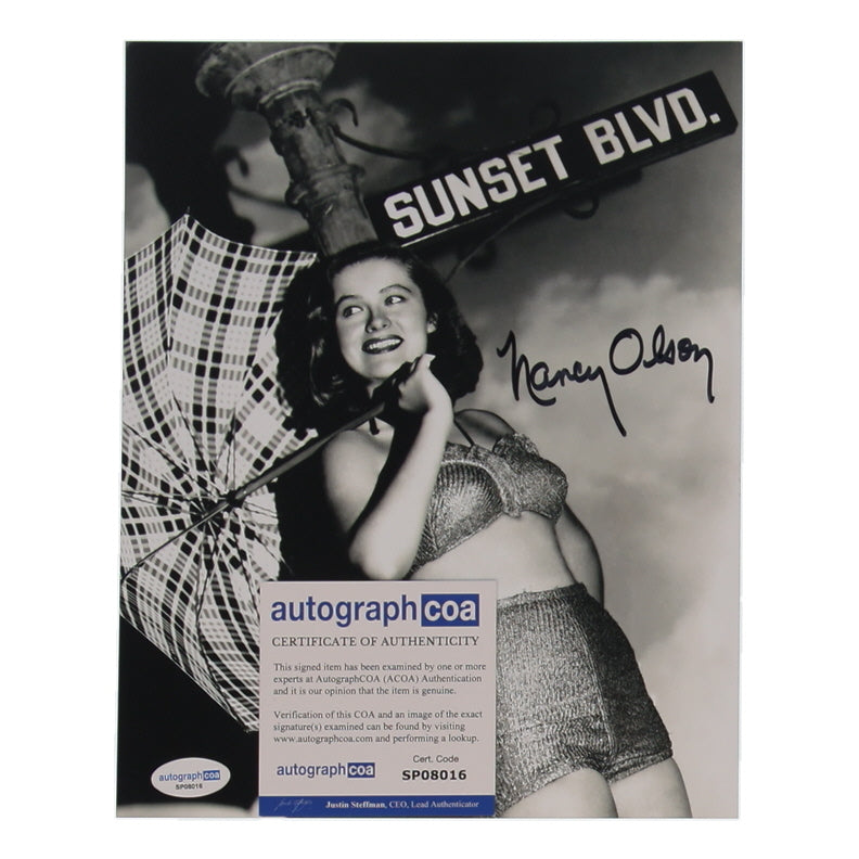 Nancy Olson Signed "Sunset Boulevard" 8x10 Photo (ACOA)