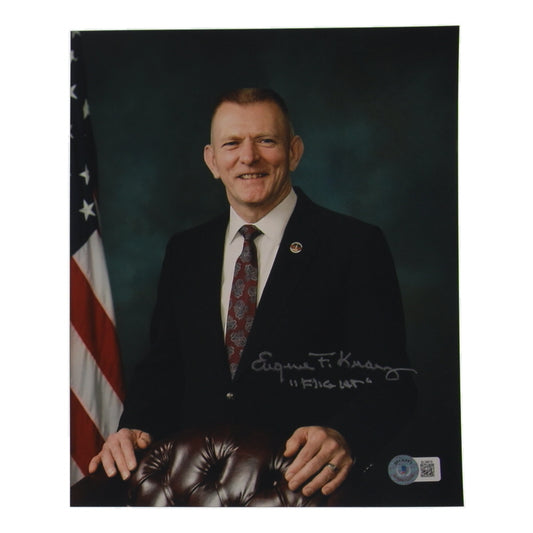 Eugene Kranz Signed (Beckett) "NASA" 8x10 Photo Inscribed "Flight" - Lead Flight Director at NASA
