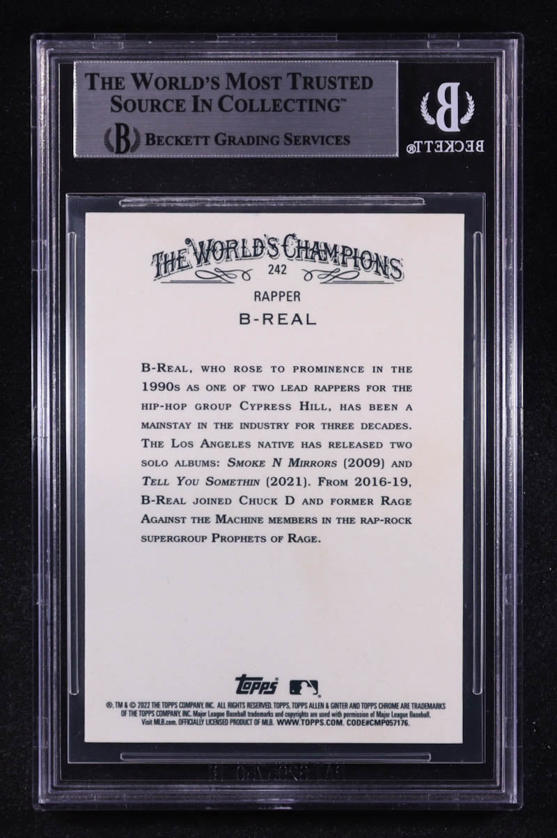 B-Real signed 2022 Topps Chrome Allen & Ginter #242 (BGS) - Cypress Hill Rapper