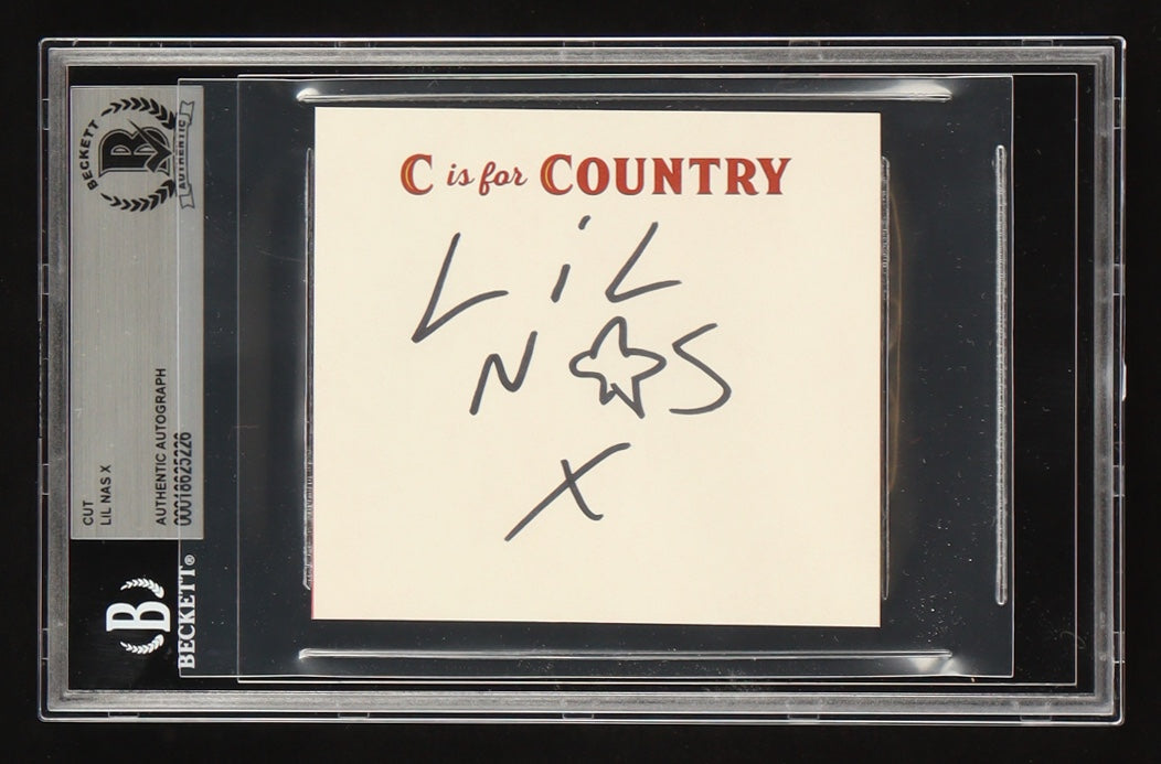 Lil Nas X Signed "C Is For Country" Bookplate (BAS)