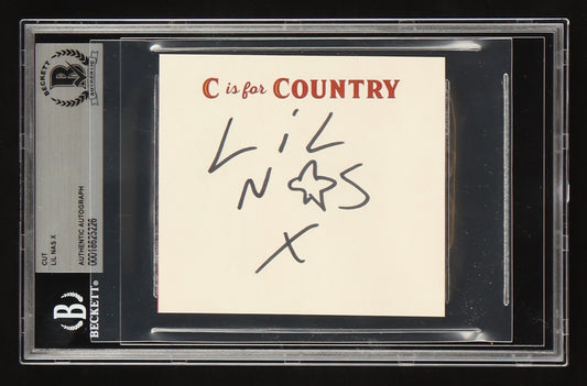 Lil Nas X Signed "C Is For Country" Bookplate (BAS)