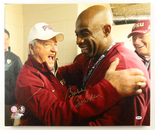 Bobby Bowden Signed (PSA) Florida State Seminoles 20x24 Canvas Print