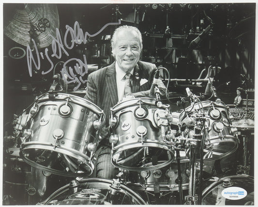 Nigel Olsson Signed 8x10 Photo with Hand-Drawn Sketch (ACOA) - English Drummer & Lifelong Member Of The Elton John Band