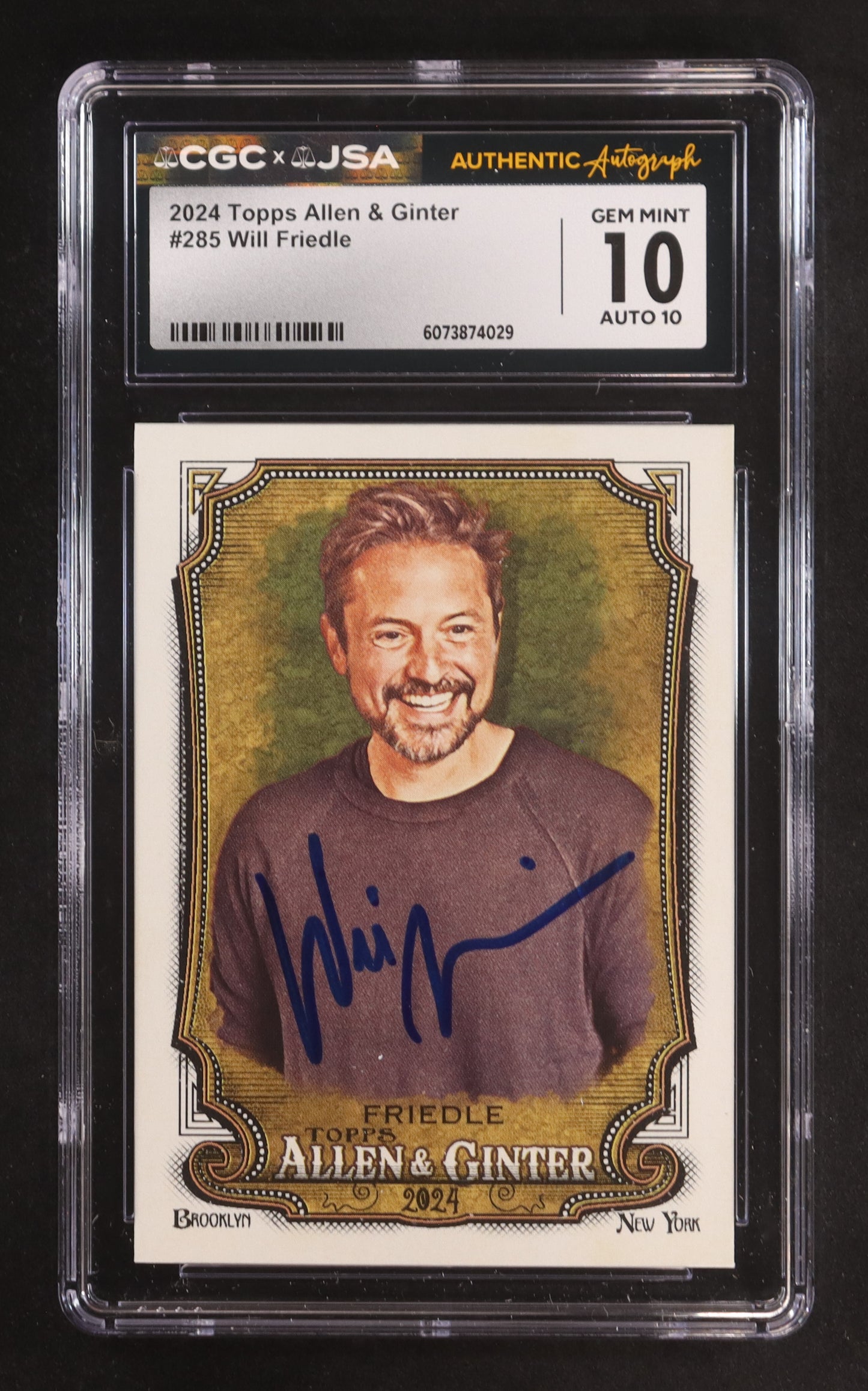 Will Friedle Signed 2024 Topps Allen & Ginter #285 (CGC 10 | Autograph Graded CGC 10) Autograph Graded CGC 10