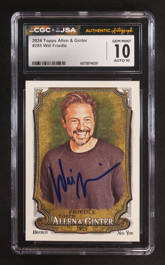 Will Friedle Signed 2024 Topps Allen & Ginter #285 (CGC 10 | Autograph Graded CGC 10) Autograph Graded CGC 10