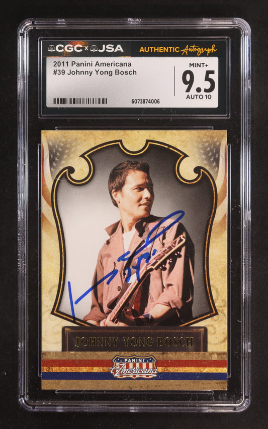Johnny Yong Bosch Signed 2011 Panini Americana #39 (CGC 9.5 | Autograph Graded CGC 10) Autograph Graded CGC 10