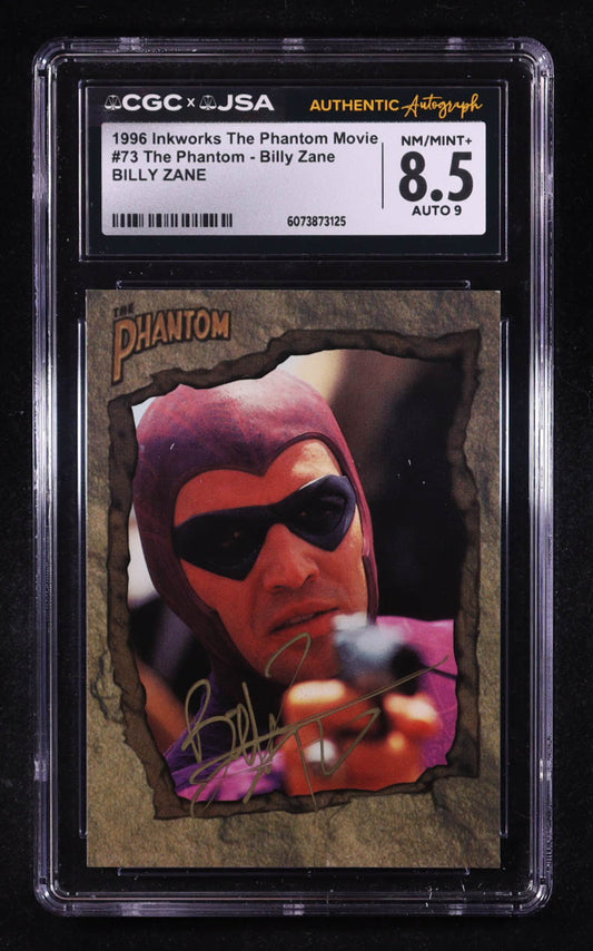 Billy Zane Signed 1996 Inkworks The Phantom Movie The Phantom-Billy Zane #73 (CGC 8.5 | Autograph Graded CGC 9) Autograph Graded CGC 9