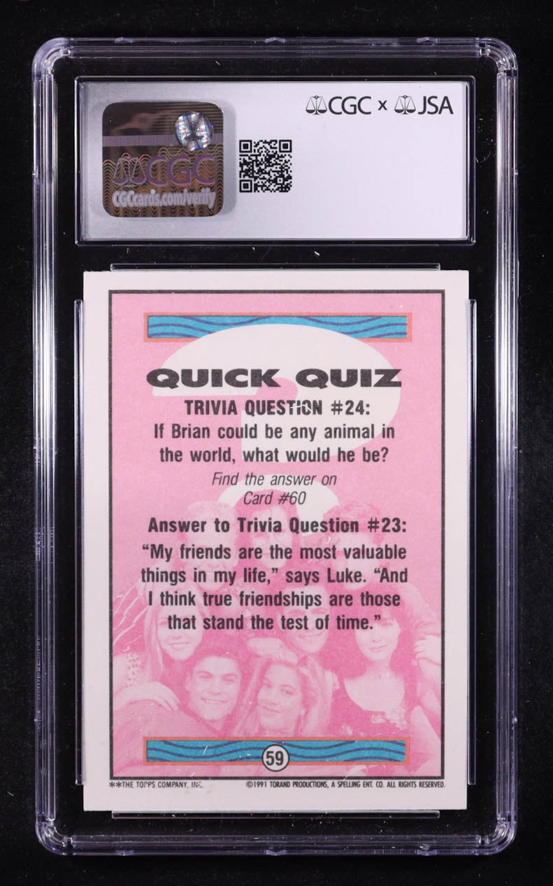 Brian Austin Green Signed 1991 Topps Beverly Hills 90210 Trivia Question #59 #24 (CGC 8.5 | Autograph Graded CGC 10) Autograph Graded CGC 10