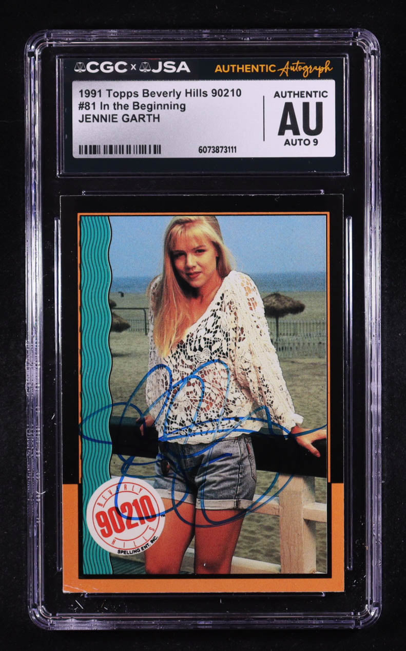 Jennie Garth Signed 1991 Topps Beverly Hills 90210 In the Beginning #81 (CGC | Autograph Graded CGC 9) Autograph Graded CGC 9