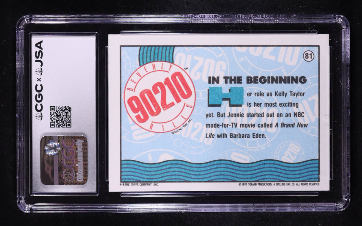 Jennie Garth Signed 1991 Topps Beverly Hills 90210 In the Beginning #81 (CGC | Autograph Graded CGC 9) Autograph Graded CGC 9