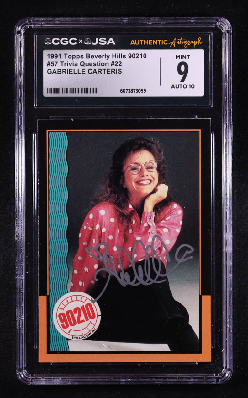Gabrielle Carteris Signed 1991 Topps Beverly Hills 90210 In the Beginning #81 (CGC 9 | Autograph Graded CGC 10) Autograph Graded CGC 10