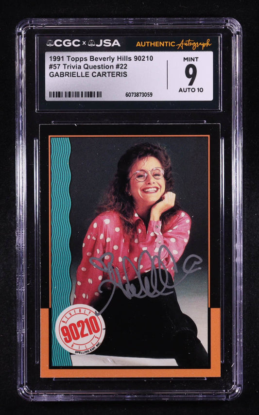 Gabrielle Carteris Signed 1991 Topps Beverly Hills 90210 In the Beginning #81 (CGC 9 | Autograph Graded CGC 10) Autograph Graded CGC 10