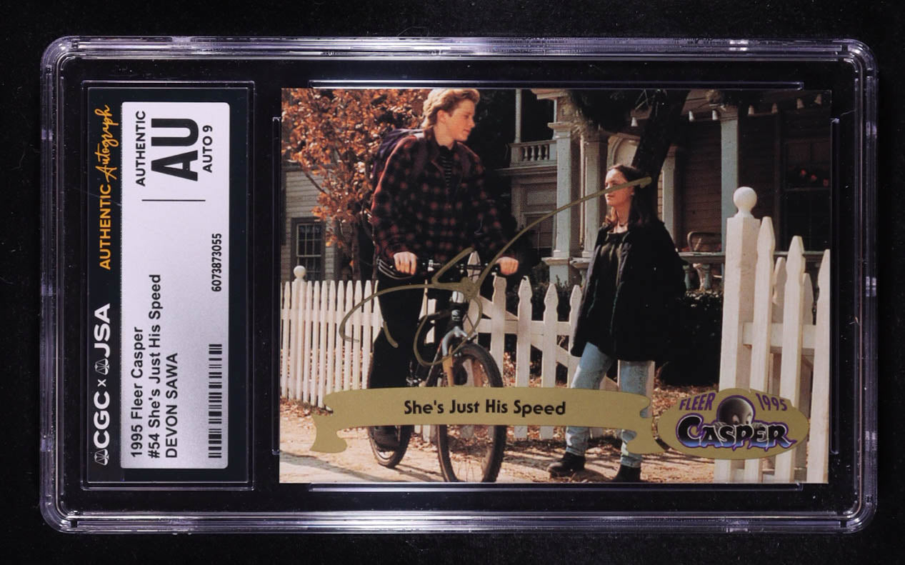 Devon Sawa Signed 1995 Fleer Casper She's Just His Speed #54 (CGC | Autograph Graded CGC 9) Autograph Graded CGC 9