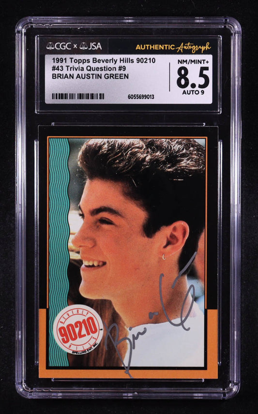 Brian Austin Green Signed 1991 Topps Beverly Hills 90210 Silver's Gold #7 (CGC 8.5 | Autograph Graded CGC 9) Autograph Graded CGC 10
