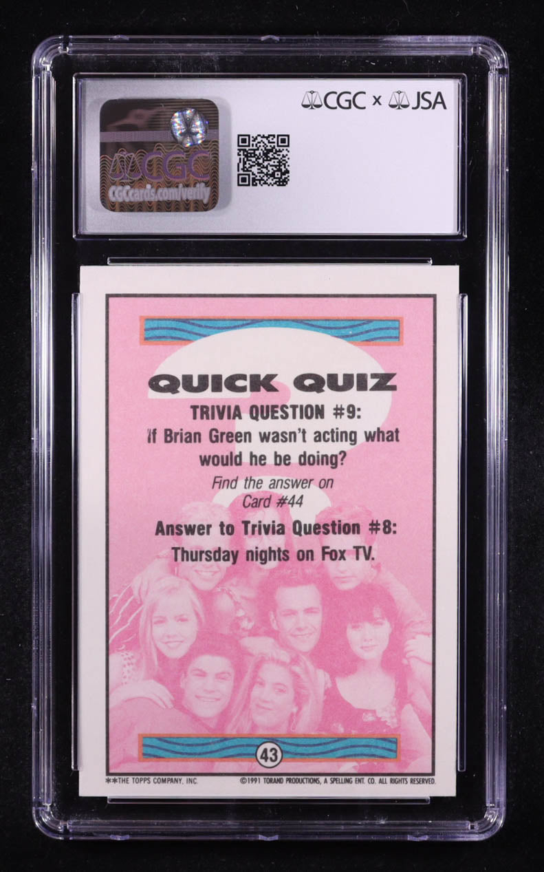 Brian Austin Green Signed 1991 Topps Beverly Hills 90210 Silver's Gold #7 (CGC 8.5 | Autograph Graded CGC 9) Autograph Graded CGC 10