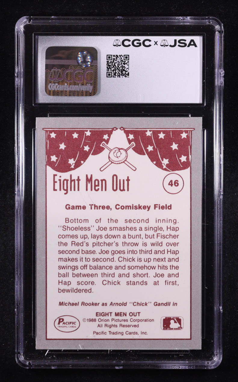 Michael Rooker Signed 1988 Pacific Eight Men Out Arnold "Chick" RBI Wins Game Three #46 (CGC 8.5 | Autograph Graded CGC 9) Autograph Graded CGC 9