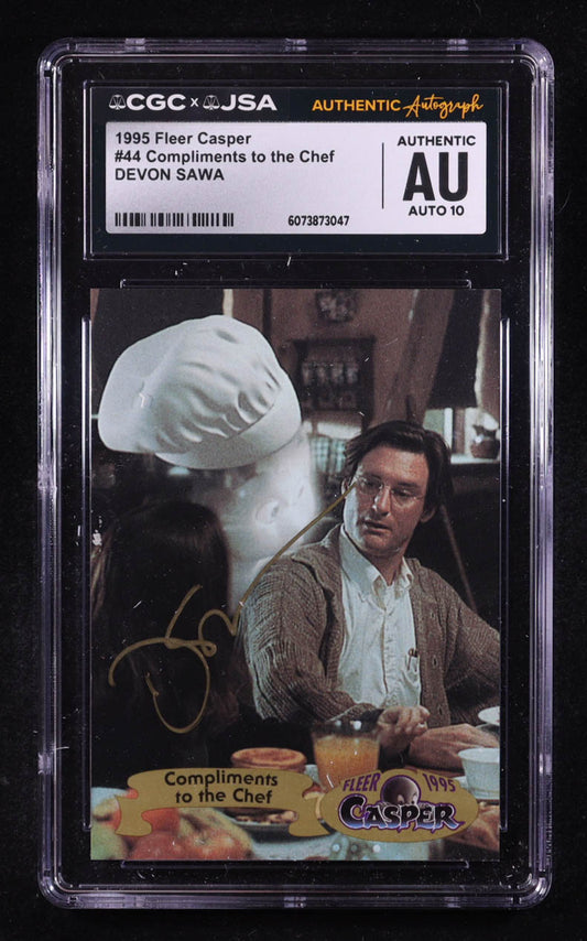 Devon Sawa Signed 1995 Fleer Casper Getting Boxed In #44 (CGC | Autograph Graded CGC 10) Autograph Graded CGC 10